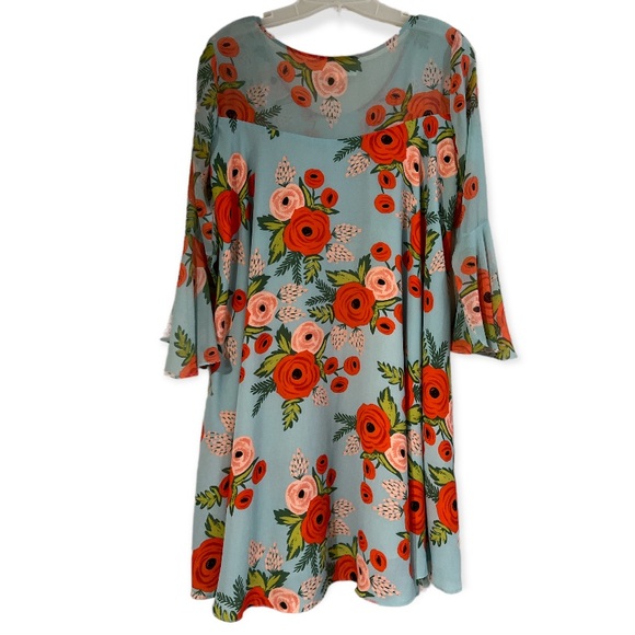 {Anthro} Paper Crown + Rifle Paper Co. Fluttered Blooms Swing Dress Blogger Fave - Picture 4 of 9